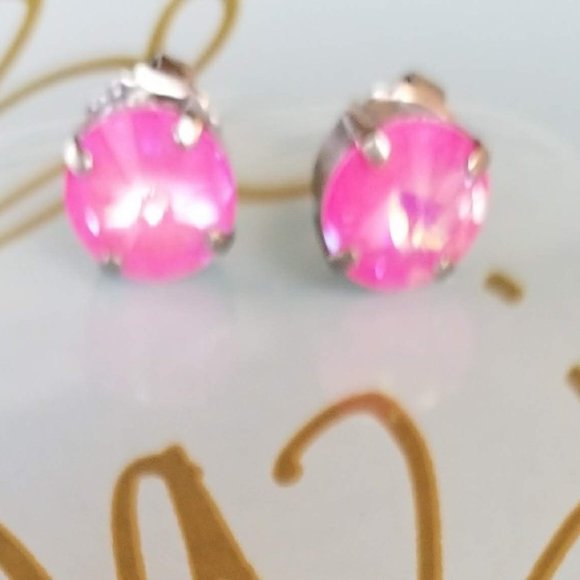 Sorrelli Pink Stud Earrings - Picture 3 of 14
